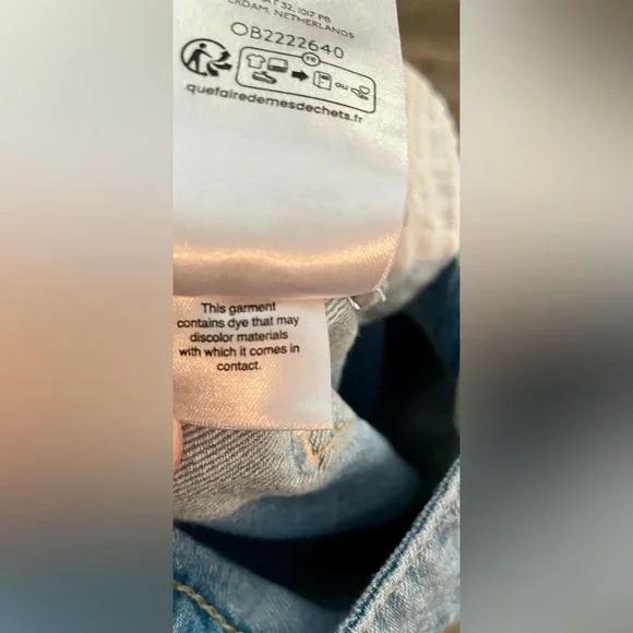 We The Free Jeans Flared Size 26 Flare Boho Free People Raw Hem Denim Blue - Picture 13 of 13